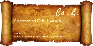Cservenák Laura névjegykártya