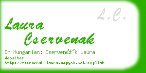 laura cservenak business card